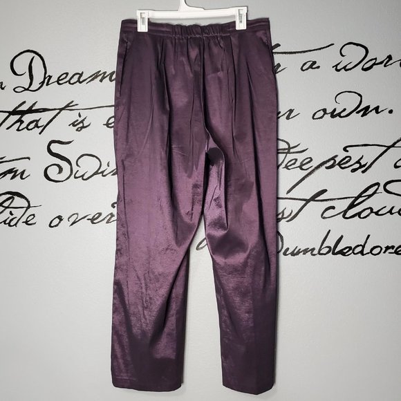 Vintage Carol Anderson Collection Metallic Purple Slacks, 16 - Picture 3 of 6